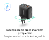 Silver Monkey Ładowarka GaN Smart Quadro 100W PD Czarna - 1417253 - zdjęcie 5